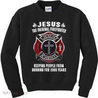 Jesus The Original Firefighter Kids Sweatshirt thumb 0