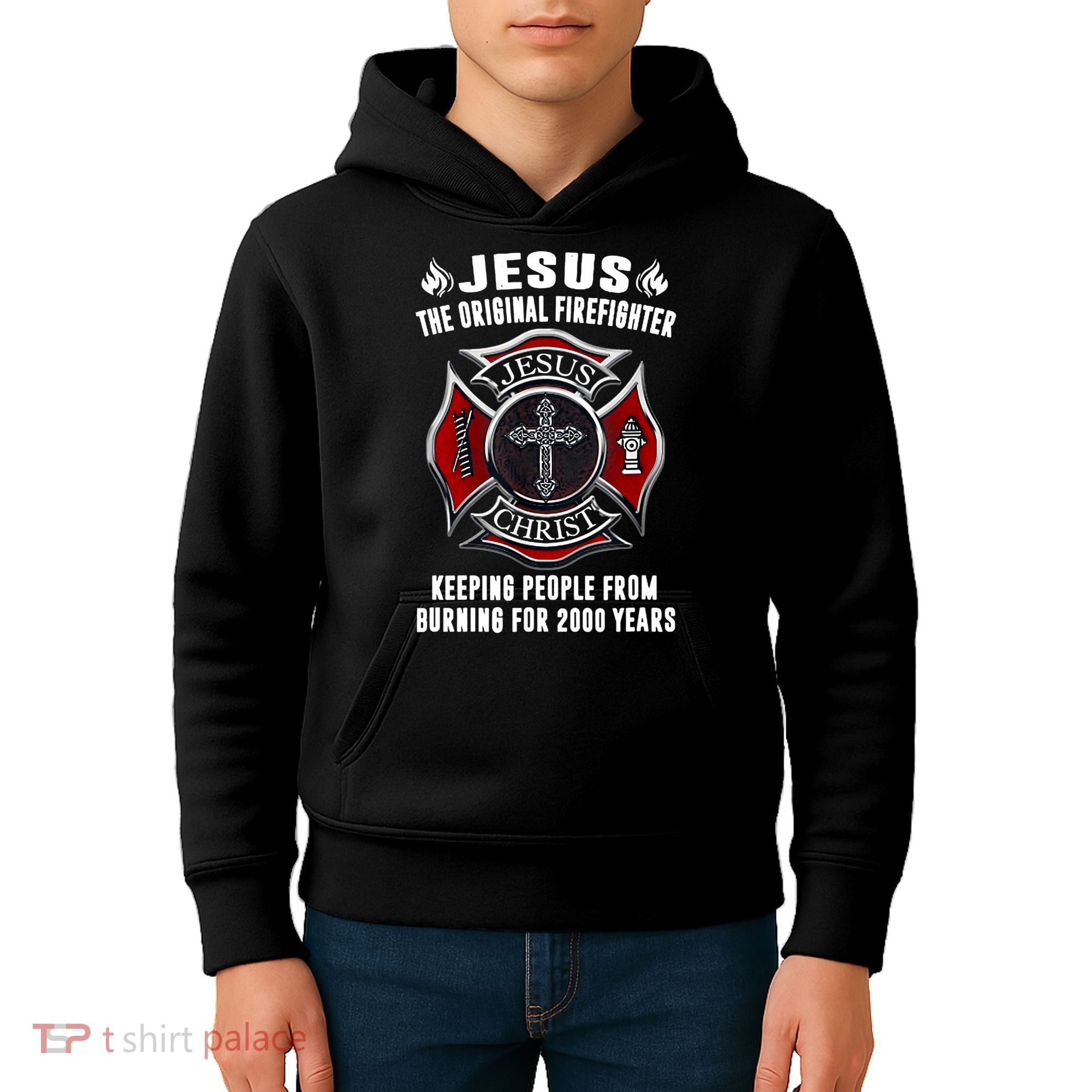 Jesus The Original Firefighter Kids Hoodie