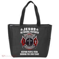 Jesus The Original Firefighter Tote Bag thumb 0