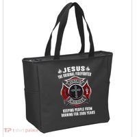 Jesus The Original Firefighter Tote Bag thumb 2