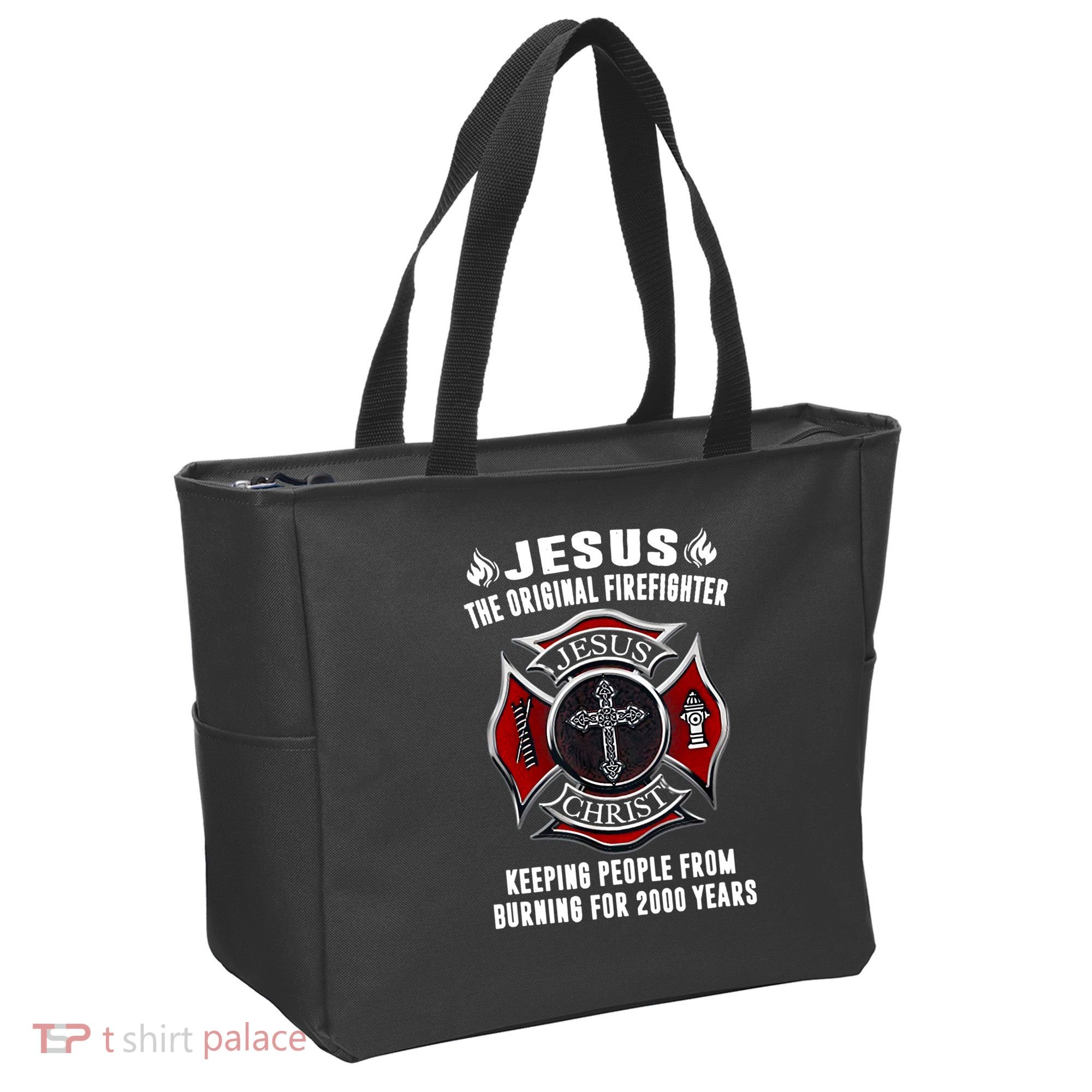 Jesus The Original Firefighter Tote Bag