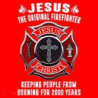 Jesus The Original Firefighter Santa Hat thumb 1