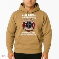 Jesus The Original Firefighter Hoodie thumb 2