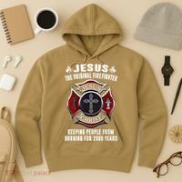 Jesus The Original Firefighter Hoodie thumb 3