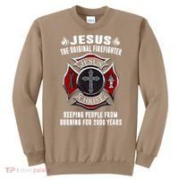 Jesus The Original Firefighter Sweatshirt thumb 0