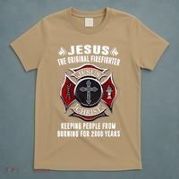 Jesus The Original Firefighter T-Shirt thumb 5