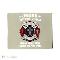 Jesus The Original Firefighter Mousepad thumb 0