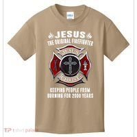 Jesus The Original Firefighter Kids T-Shirt thumb 0