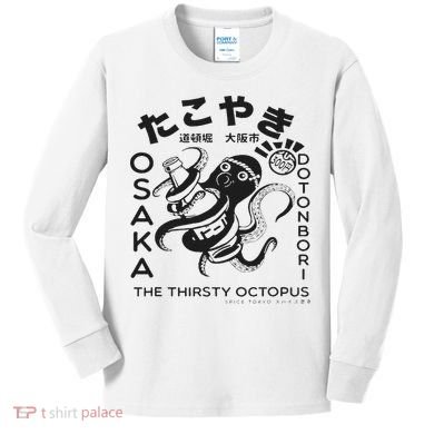 Japanese Takoyaki Osaka Kids Long Sleeve Shirt