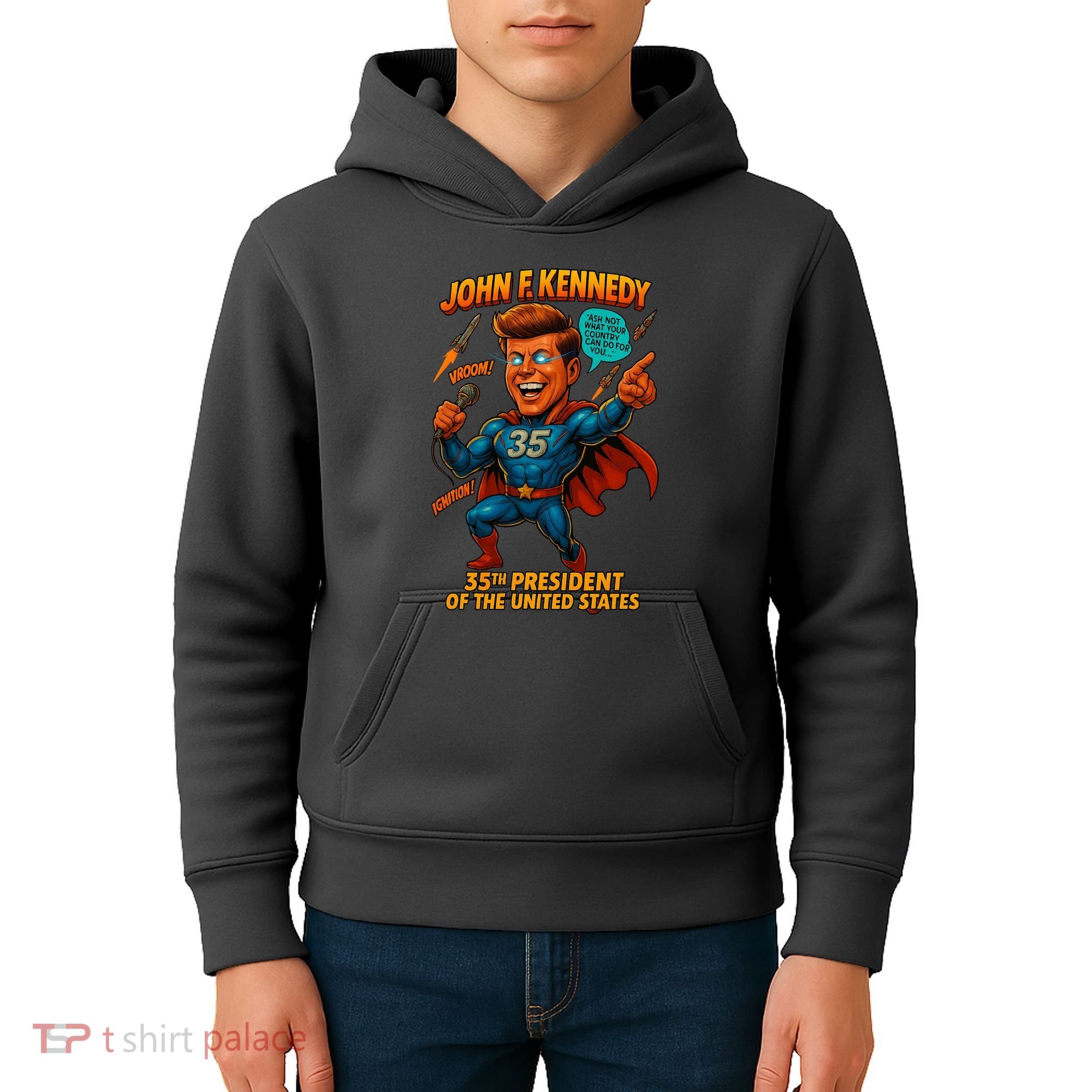 JFK The Presidential Chronicles Kids Hoodie