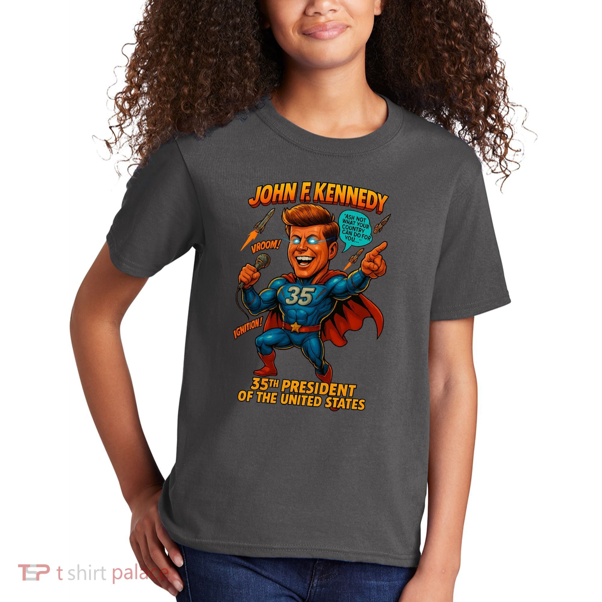 JFK The Presidential Chronicles Kids T-Shirt