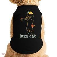 Jazz Trumpet Playing Kitty Cat Cool Jazz Cat Tee Doggie Tank thumb 0