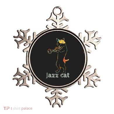 Jazz Trumpet Playing Kitty Cat Cool Jazz Cat Tee Ornament
