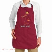 Jazz Trumpet Playing Kitty Cat Cool Jazz Cat Tee Apron thumb 2