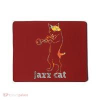 Jazz Trumpet Playing Kitty Cat Cool Jazz Cat Tee Mousepad thumb 0
