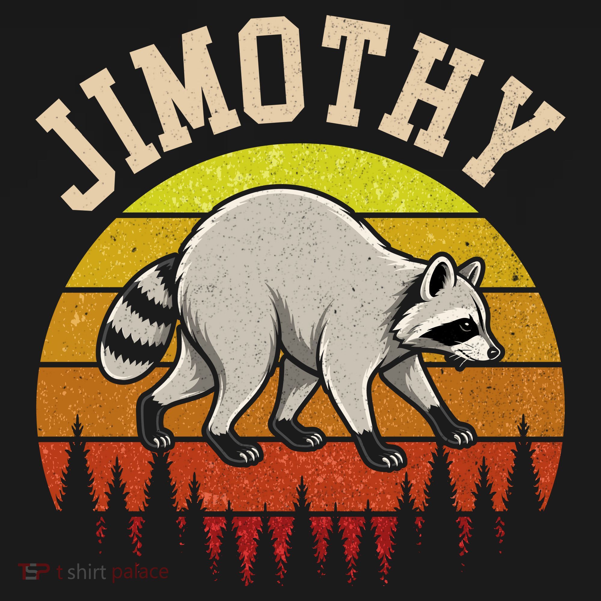 Jimothy The Raccoon Retro Sunset Sweatshirt