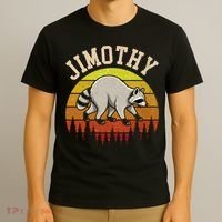 Jimothy The Raccoon Retro Sunset T-Shirt thumb 3