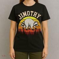 Jimothy The Raccoon Retro Sunset T-Shirt thumb 4