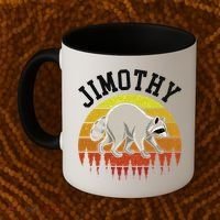 Jimothy The Raccoon Retro Sunset Coffee Mug thumb 2