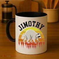 Jimothy The Raccoon Retro Sunset Coffee Mug thumb 4
