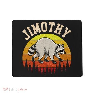 Jimothy The Raccoon Retro Sunset Mousepad