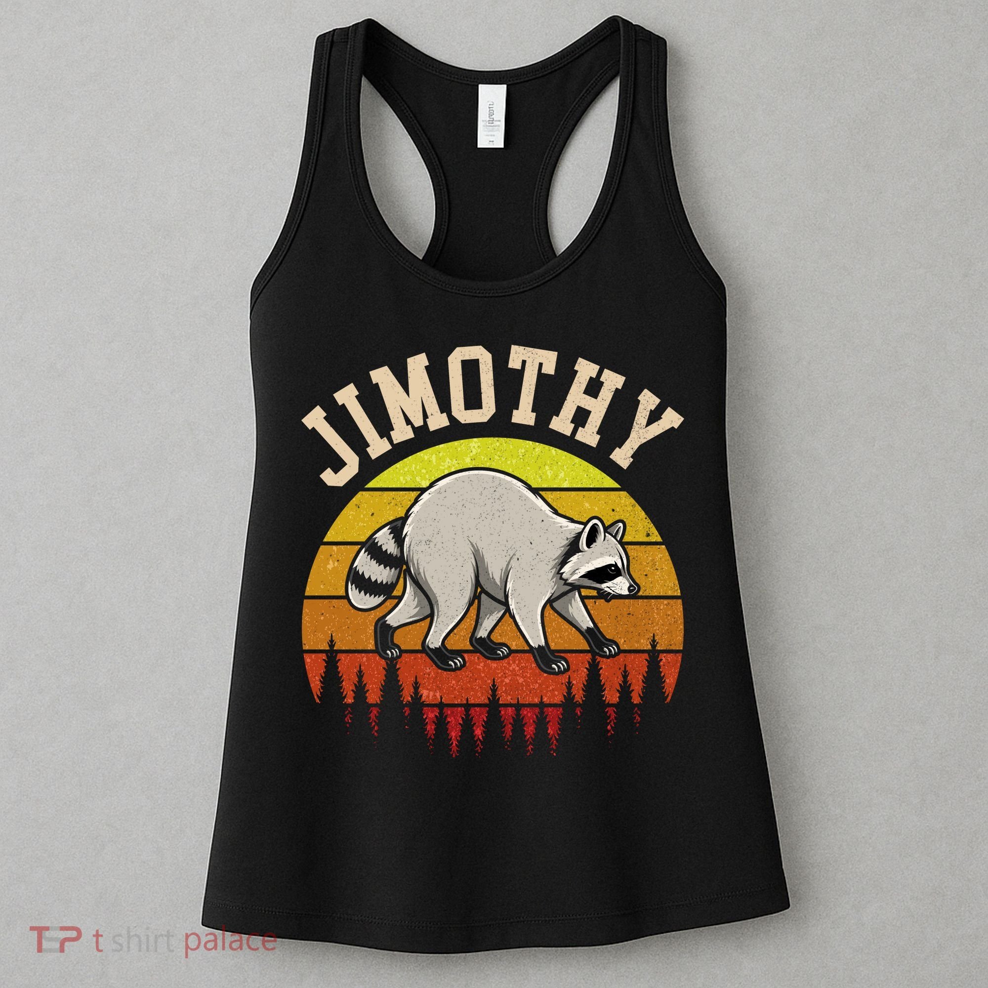 Jimothy The Raccoon Retro Sunset Women's Tank Top