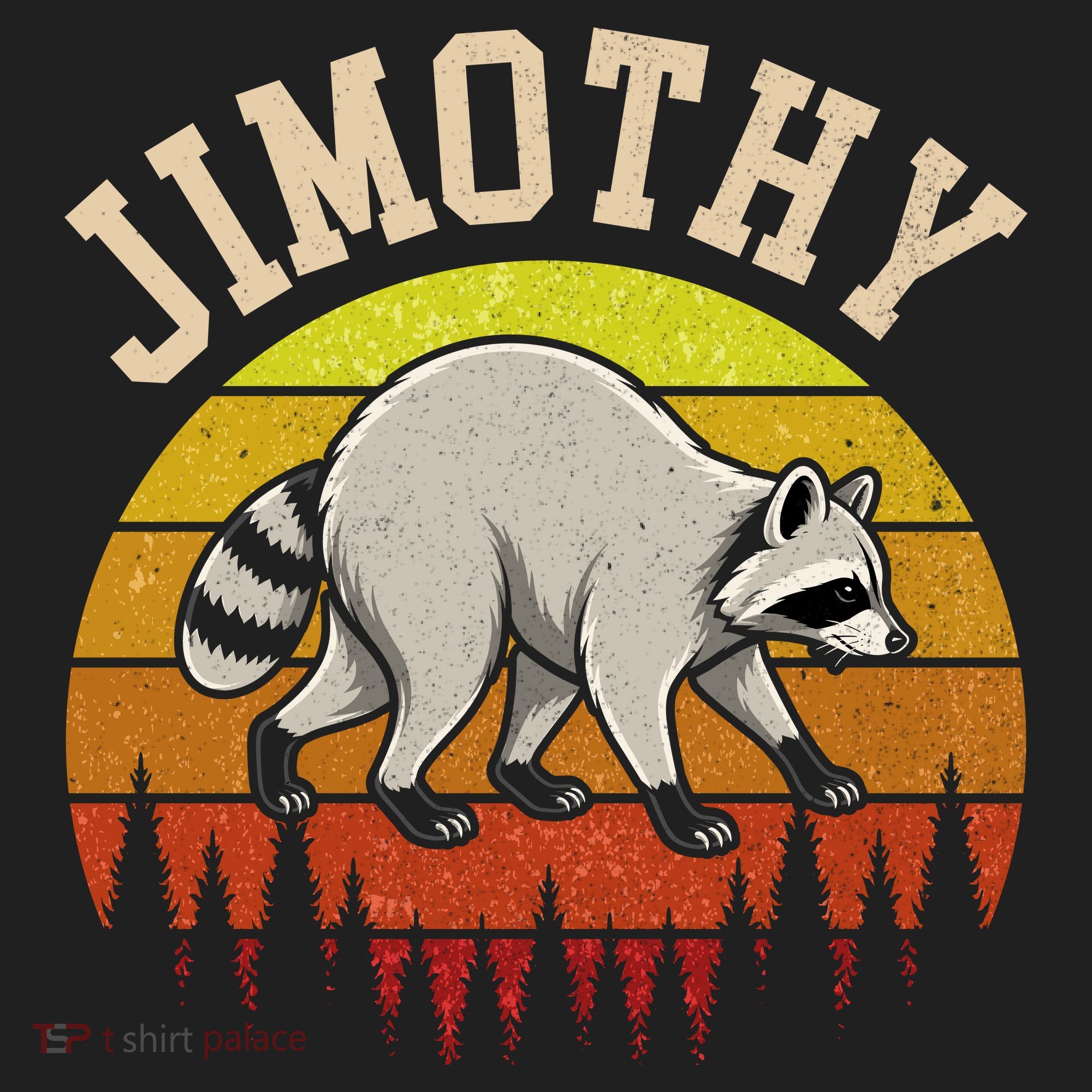 Jimothy The Raccoon Retro Sunset Hat