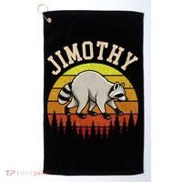 Jimothy The Raccoon Retro Sunset Golf Towel thumb 0