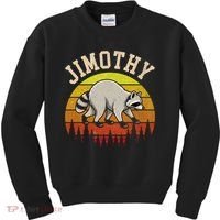 Jimothy The Raccoon Retro Sunset Kids Sweatshirt thumb 0
