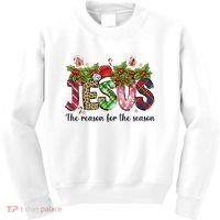 Jesus The Reason For The Season Christian Christmas God  Kids Sweatshirt thumb 0