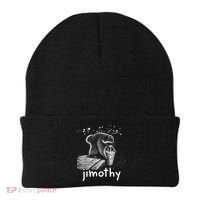 Jimothy The Raccoon Enjoying A Ice Coffee Drink Beanie thumb 0