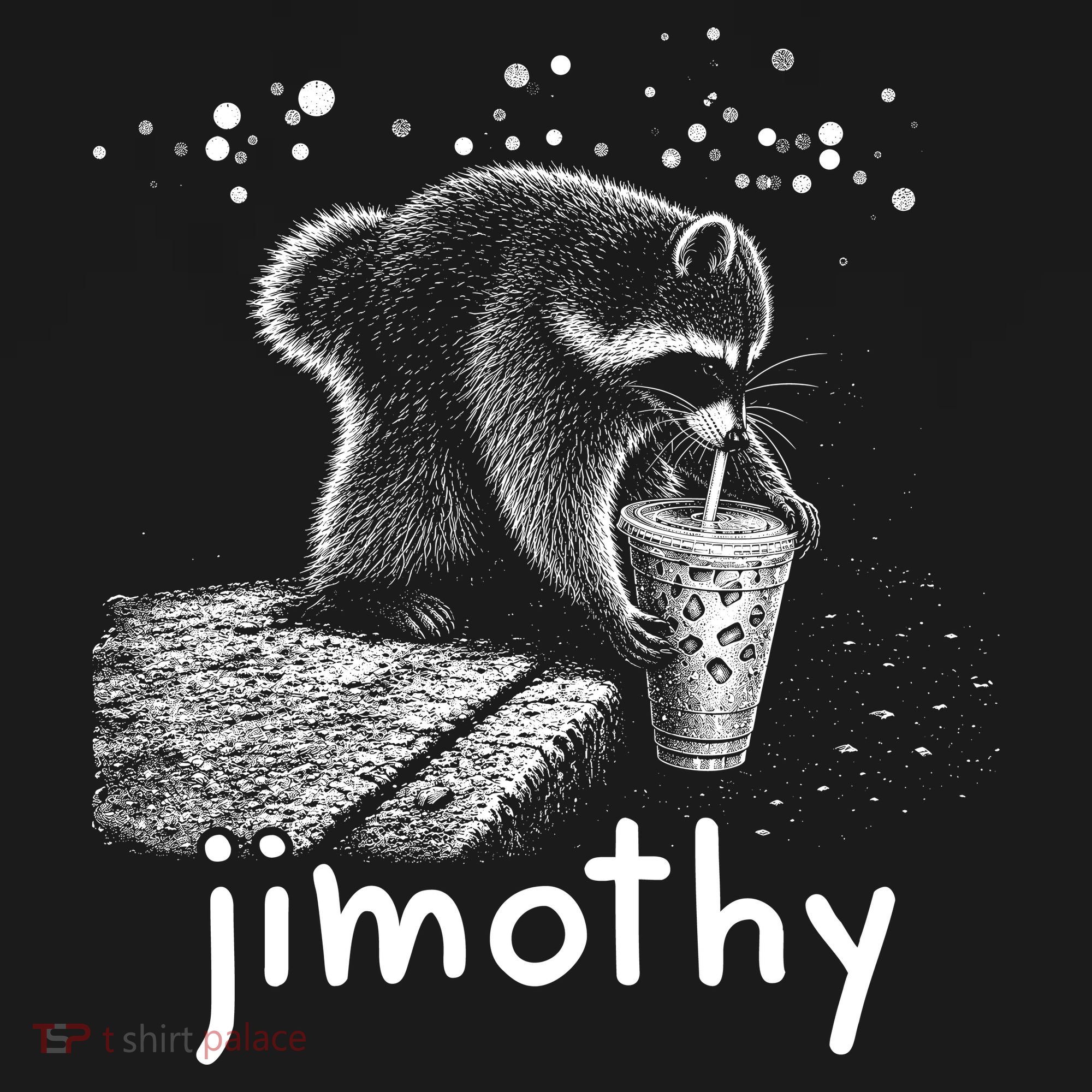 Jimothy The Raccoon Enjoying A Ice Coffee Drink Visor