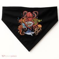 Jellyfish Turtle Seahorse Shark Octopus Ocean Animal USA-Made Doggie Bandana thumb 0