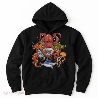 Jellyfish Turtle Seahorse Shark Octopus Ocean Animal Hoodie