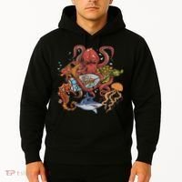 Jellyfish Turtle Seahorse Shark Octopus Ocean Animal Hoodie thumb 2