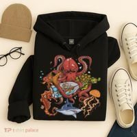 Jellyfish Turtle Seahorse Shark Octopus Ocean Animal Hoodie thumb 4