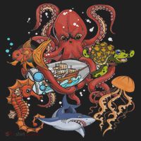 Jellyfish Turtle Seahorse Shark Octopus Ocean Animal Beanie thumb 2
