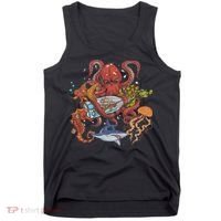 Jellyfish Turtle Seahorse Shark Octopus Ocean Animal Tank Top thumb 0