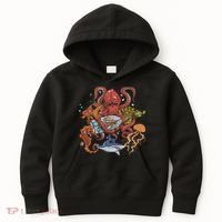Jellyfish Turtle Seahorse Shark Octopus Ocean Animal Kids Hoodie thumb 0