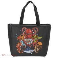 Jellyfish Turtle Seahorse Shark Octopus Ocean Animal Tote Bag thumb 0