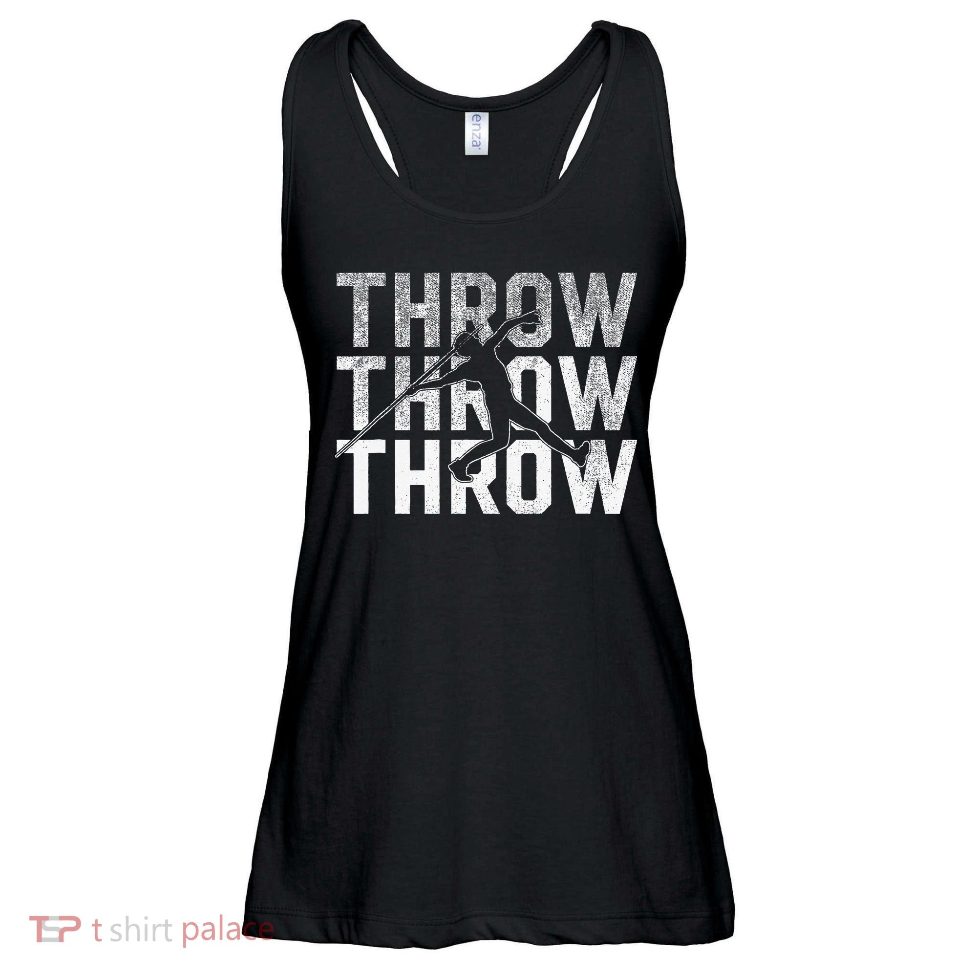 Javelin Throw Sports Thrower Athlete Track Ladies Essential Flowy Tank