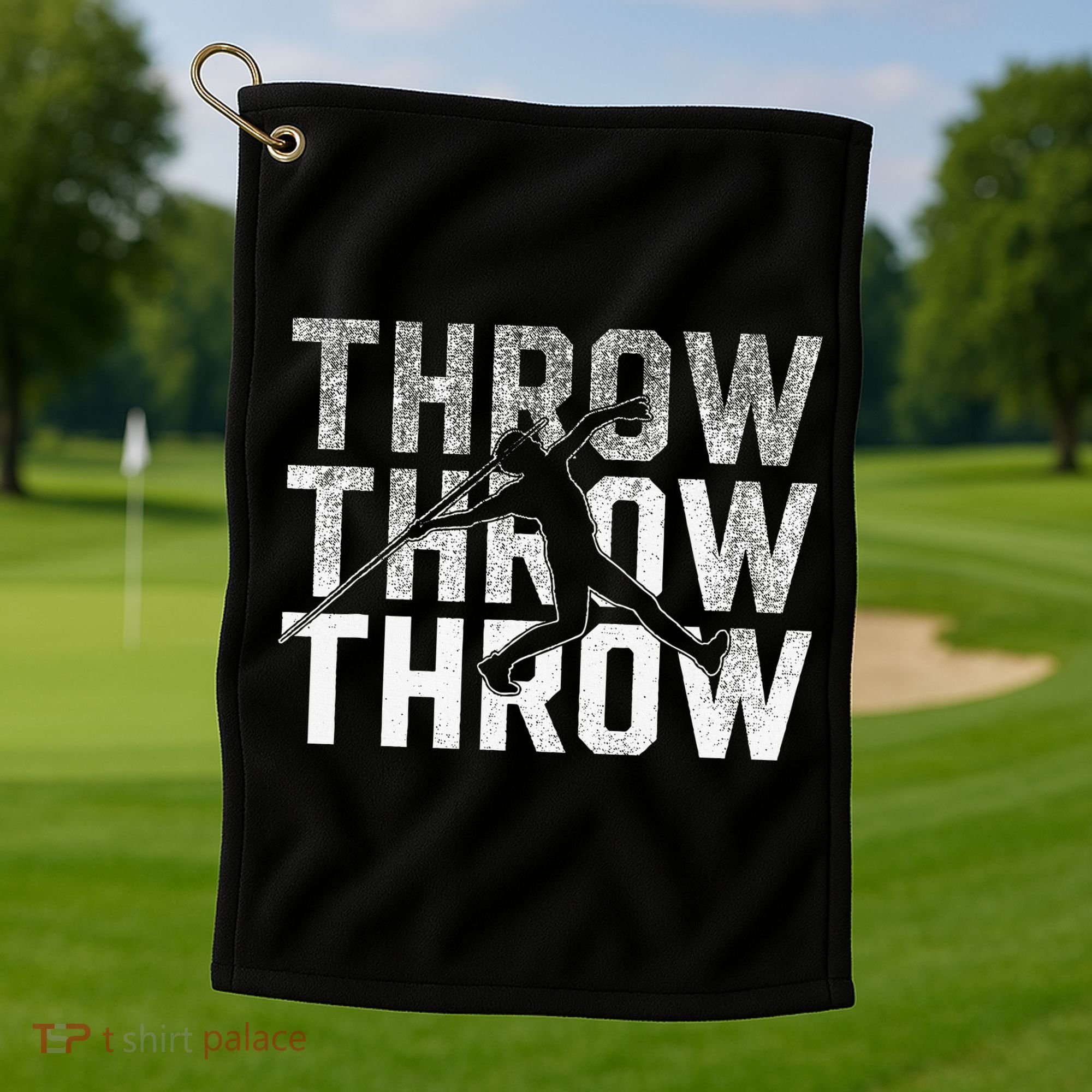 Javelin Throw Sports Thrower Athlete Track Golf Towel