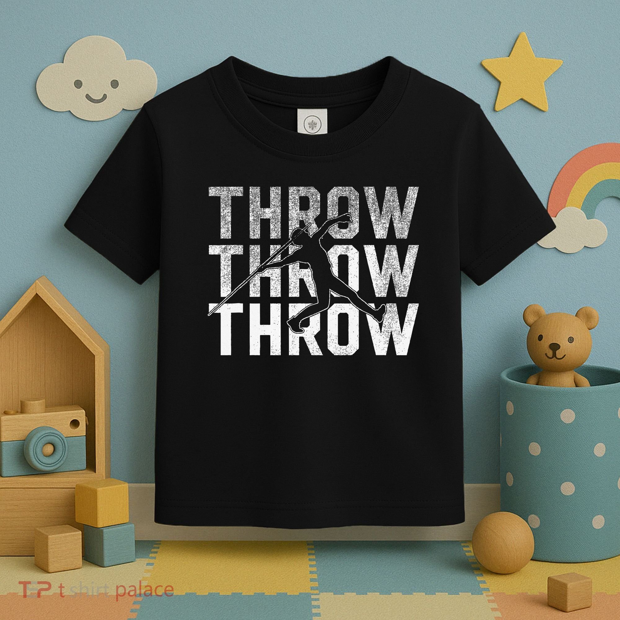 Javelin Throw Sports Thrower Athlete Track Toddler T-Shirt