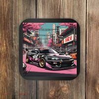 Jdm Tokyo Skyline Retro Japanese Race Car Drift Tuning Gift Coaster thumb 0