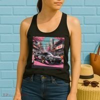 Jdm Tokyo Skyline Retro Japanese Race Car Drift Tuning Gift Women's Tank Top thumb 2