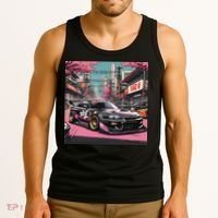 Jdm Tokyo Skyline Retro Japanese Race Car Drift Tuning Gift Tank Top thumb 3