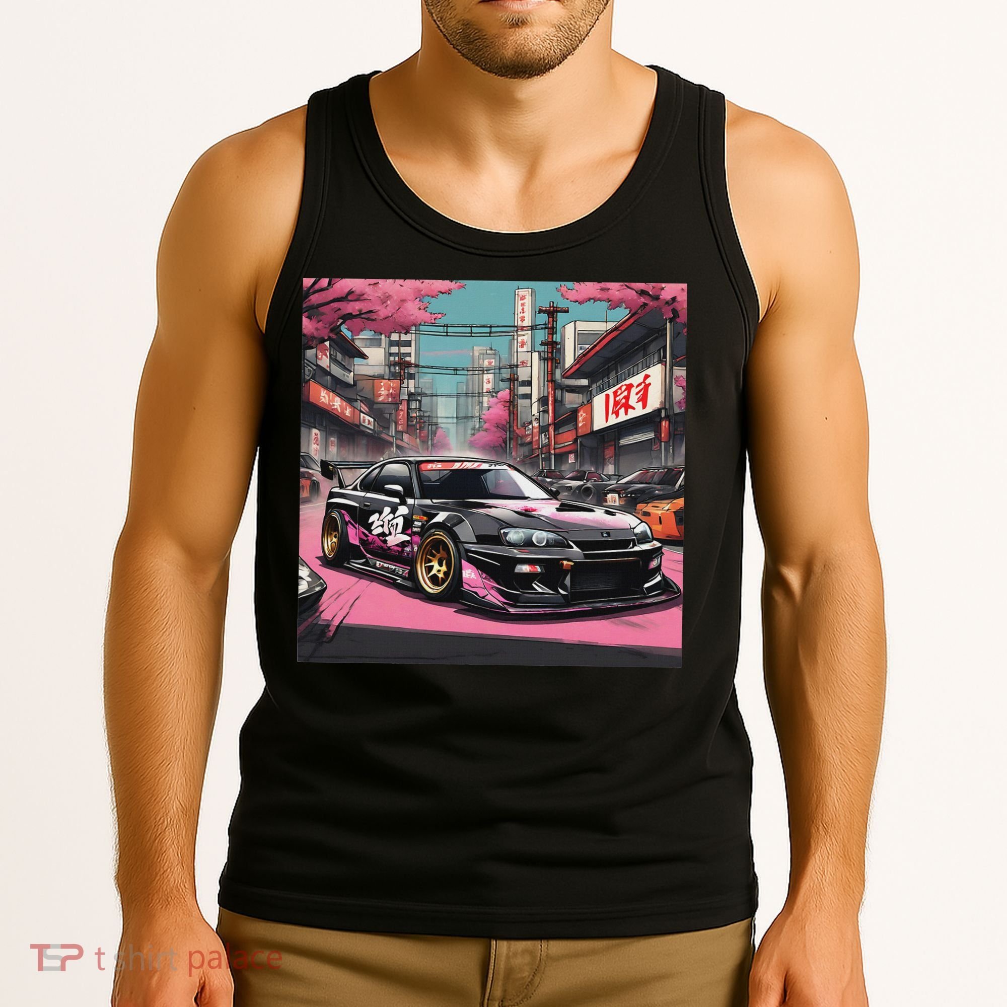 Jdm Tokyo Skyline Retro Japanese Race Car Drift Tuning Gift Tank Top