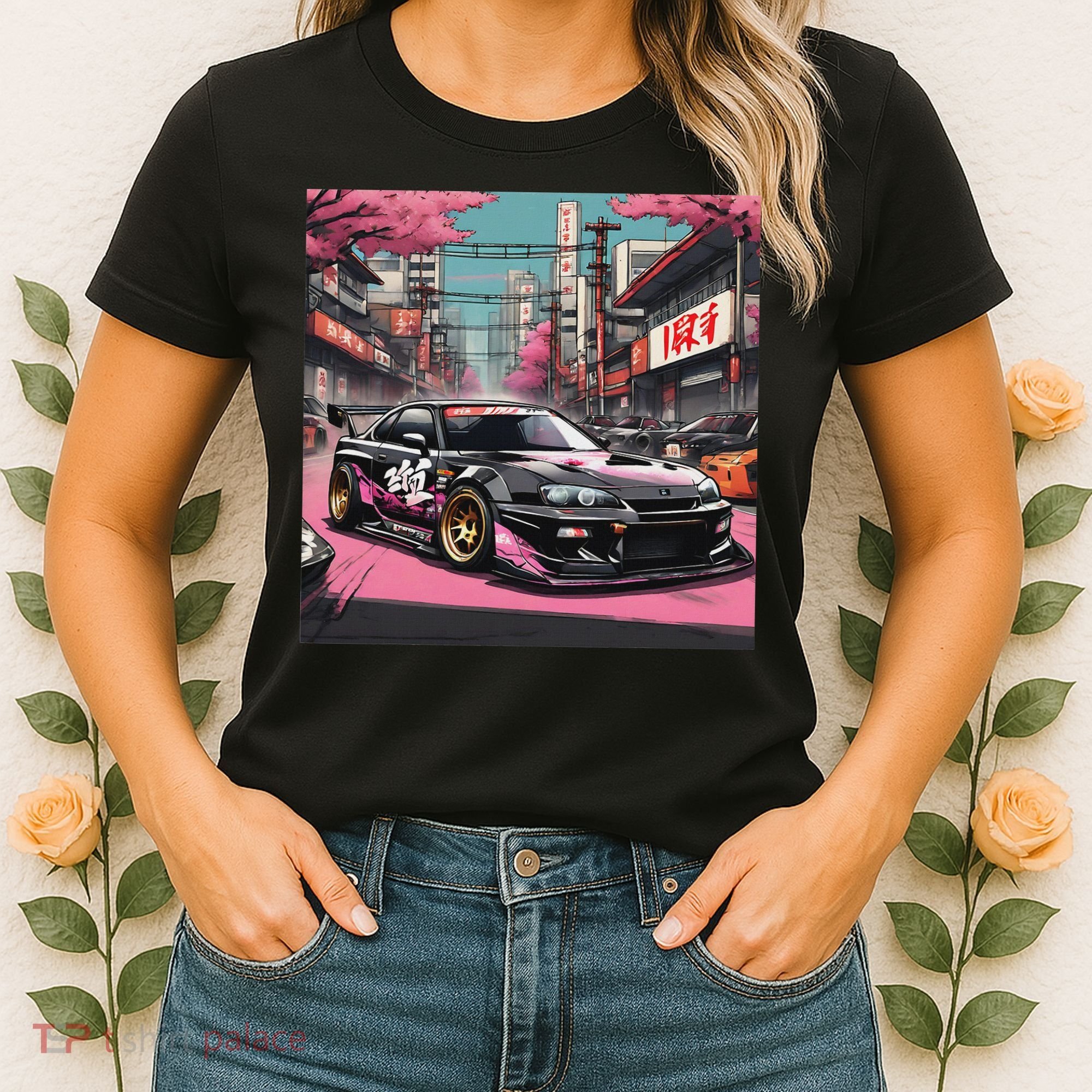 Jdm Tokyo Skyline Retro Japanese Race Car Drift Tuning Gift Women's T-Shirt