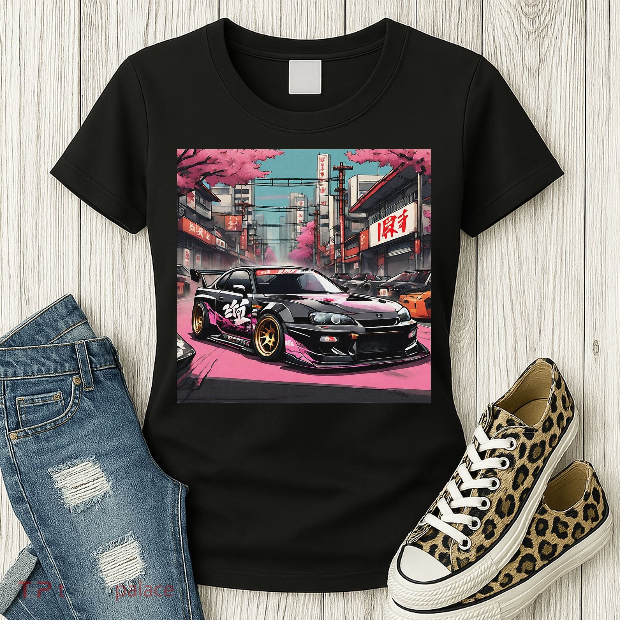 Jdm Tokyo Skyline Retro Japanese Race Car Drift Tuning Gift Women's T-Shirt