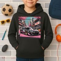 Jdm Tokyo Skyline Retro Japanese Race Car Drift Tuning Gift Kids Hoodie thumb 2
